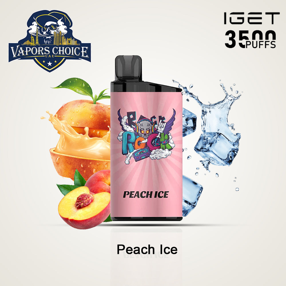 IGET BAR (50mg) 3500 PUFFS DISPOSABLE VAPE Peach Ice UAE Dubai & Sharjah