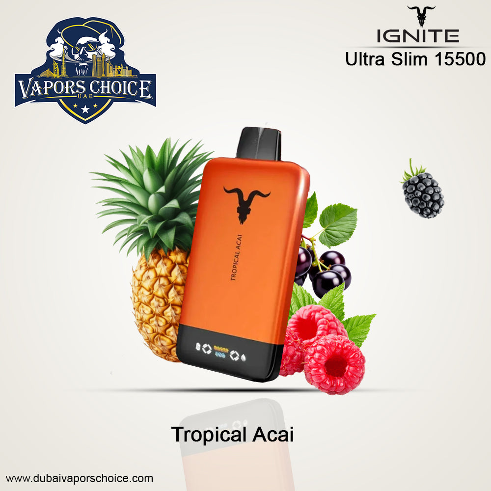 IGNITE-V155 Disposable Vape 15500 PUFFS Tropical Acai UAE Dubai & Al Ain