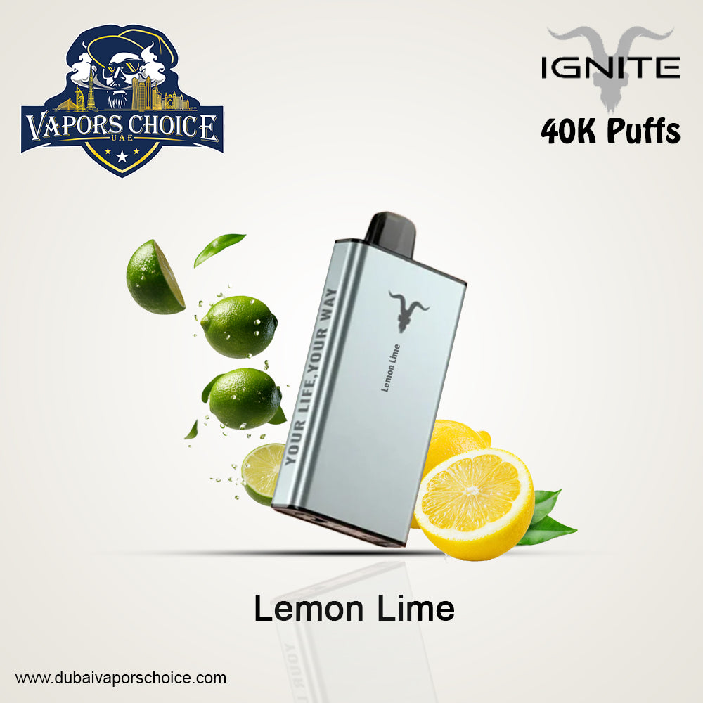 IGNITE ICE Disposable 40000 Puffs Lemon Lime UAE Abu Dhabi