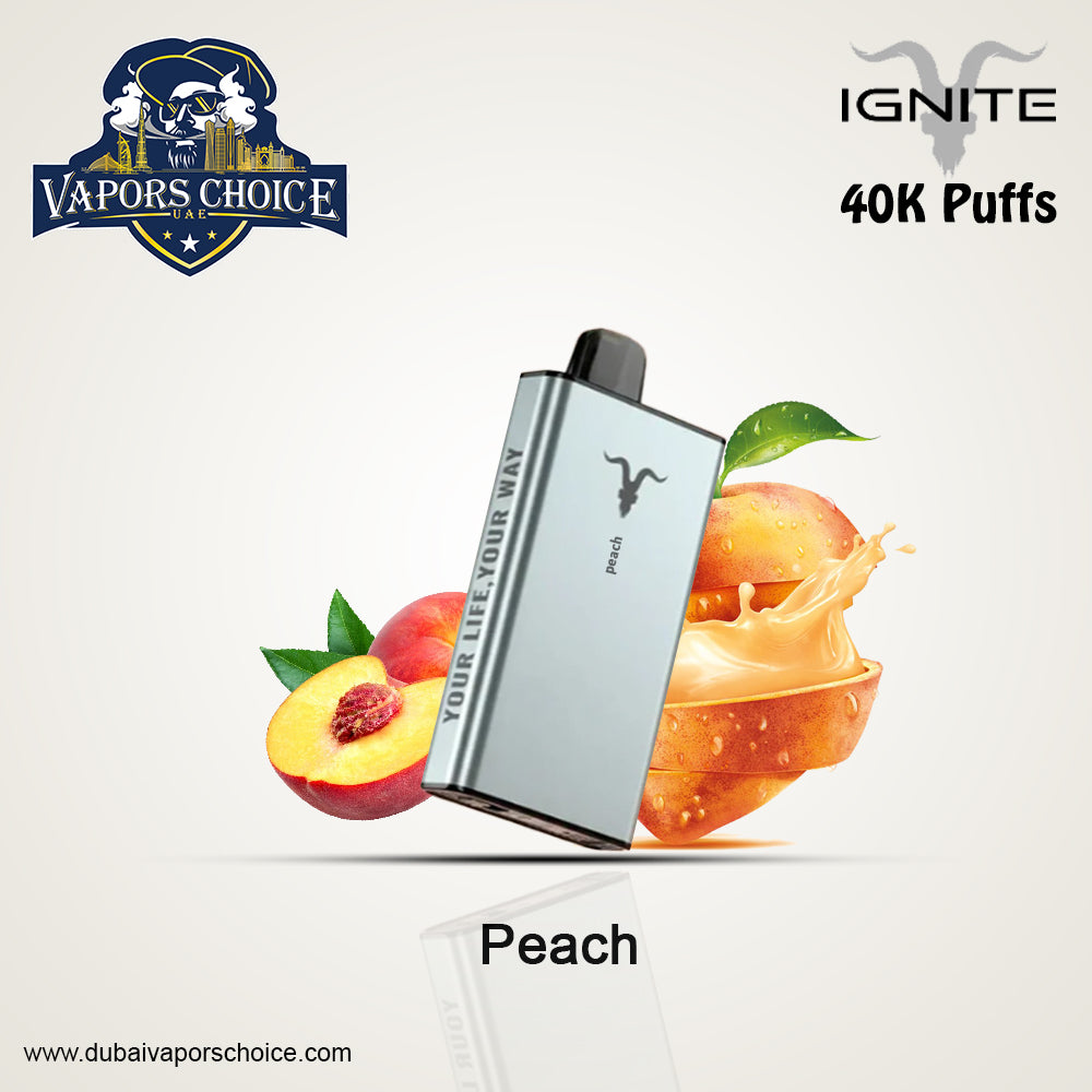IGNITE ICE Disposable 40000 Puffs Peach UAE Abu Dhabi & Ajman