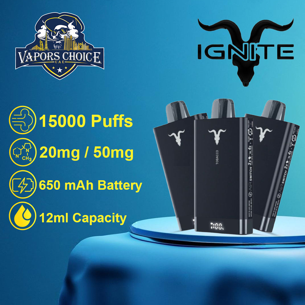 IGNITE V150 (20 & 50mg) 15000 PUFFS - DISPOSABLE VAPE UAE Abu Dhabi