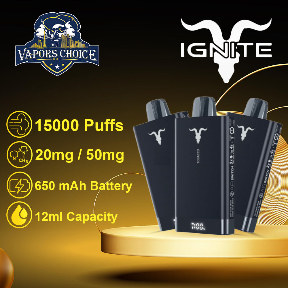 IGNITE V150 (20 & 50mg) 15000 PUFFS - DISPOSABLE VAPE Dubai 