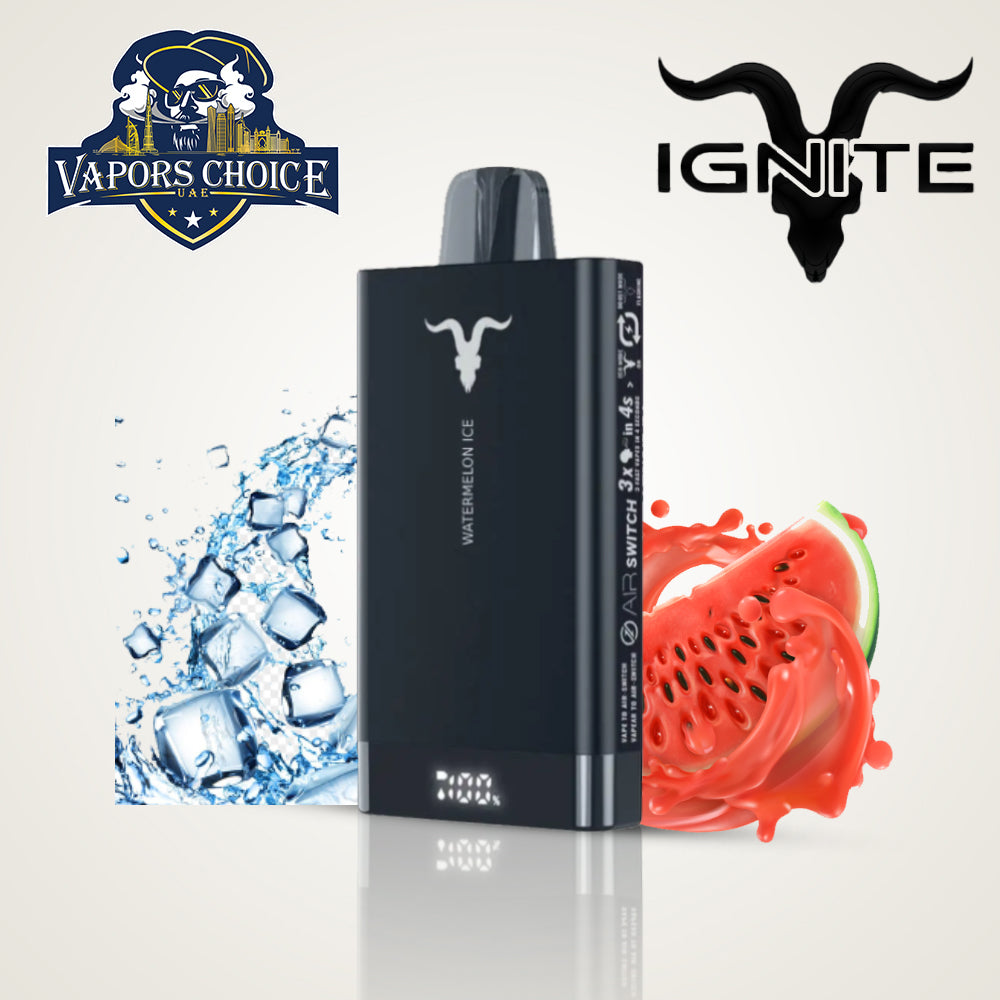 IGNITE V150 (20 & 50mg) 15000 PUFFS - DISPOSABLE VAPE Watermelon Ice UAE Dubai