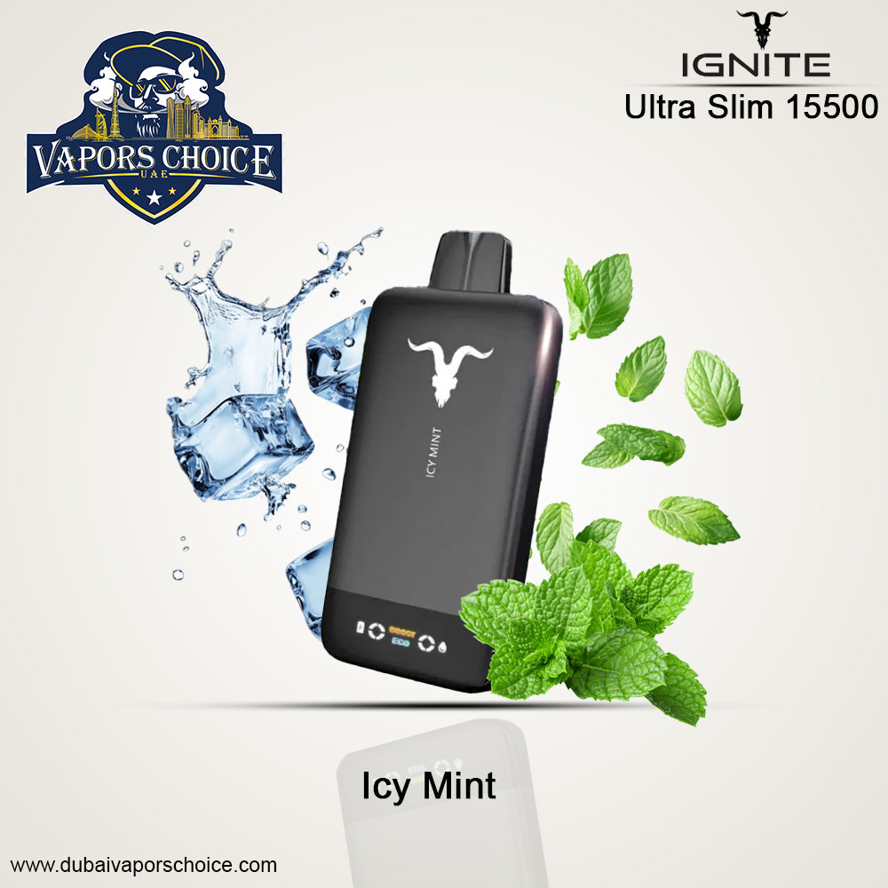 IGNITE V155 Disposable Vape 15500 PUFFS Ice Mint UAE Al Ain & Abu Dhabi