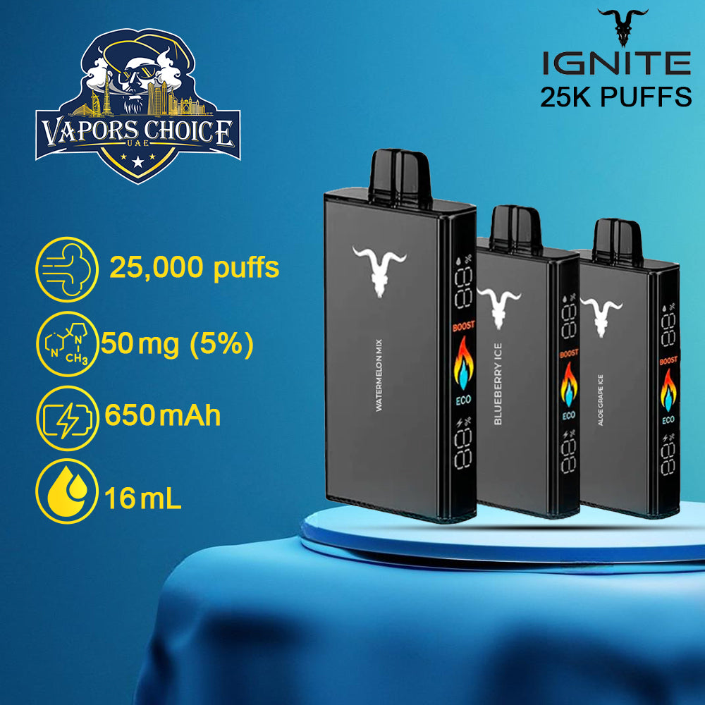 IGNITE V250 Disposable Vape 25K PUFFS 1st UAE Abu Dhabi