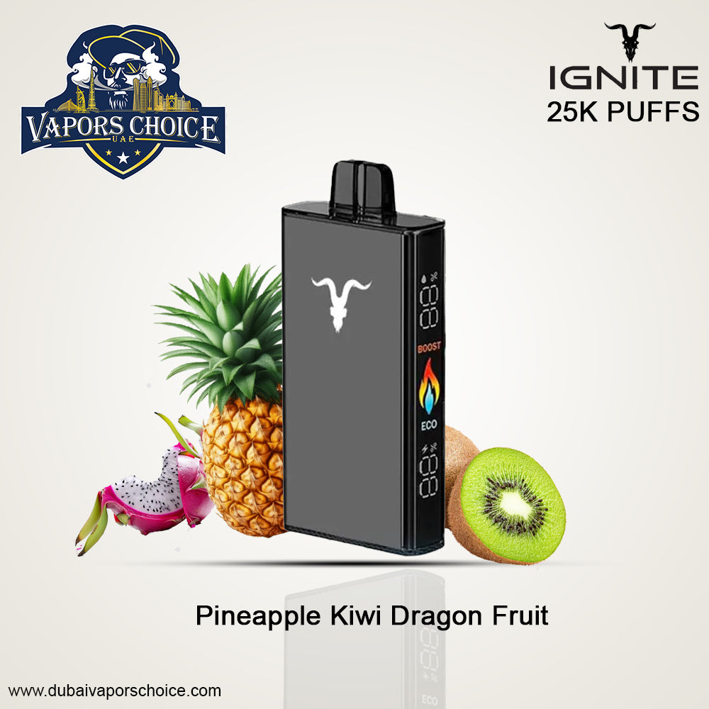 IGNITE V250 Disposable Vape 25K PUFFS Pineapple Kiwi Dragon Fruit UAE Abu Dhabi & Ajman