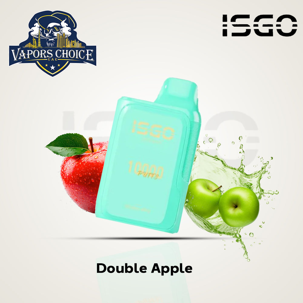 ISGO BAR 10,000 PUFFS (50mg) -ISGO DISPOSABLE VAPE Double Apple UAE Abu Dhabi