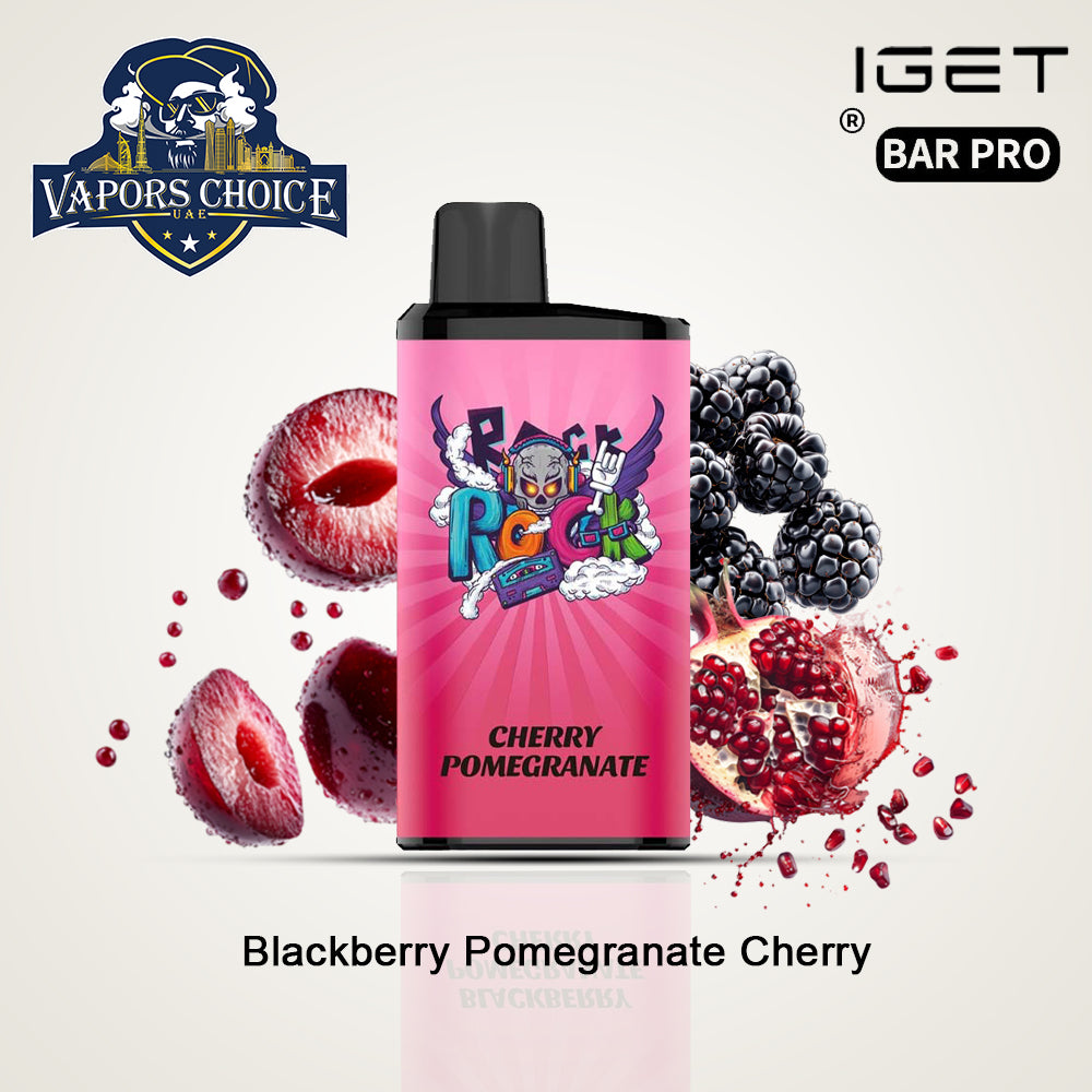 Iget Bar Pro Disposable Pod Device 10K PUFFS Blackberry Pomegranate Cherry UAE Abu Dhabi