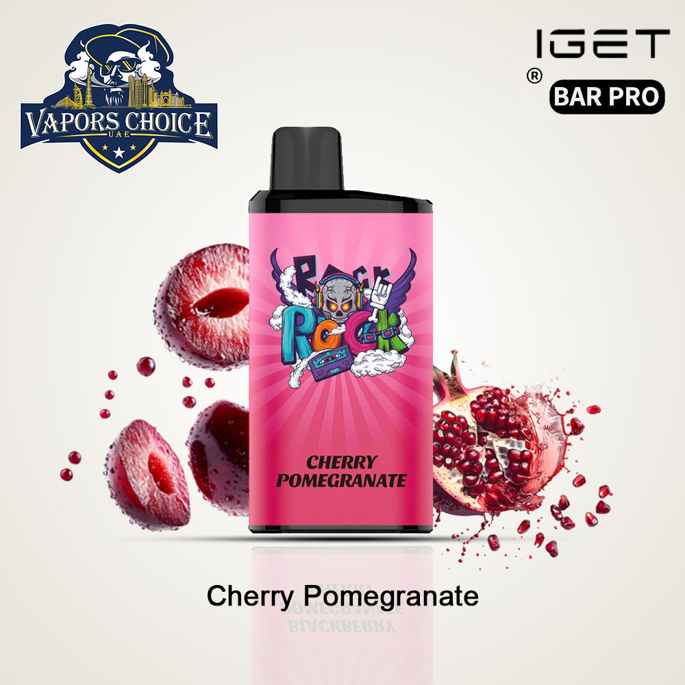 Iget Bar Pro Disposable Pod Device 10K PUFFS Cherry Pomegranate UAE Abu Dhabi