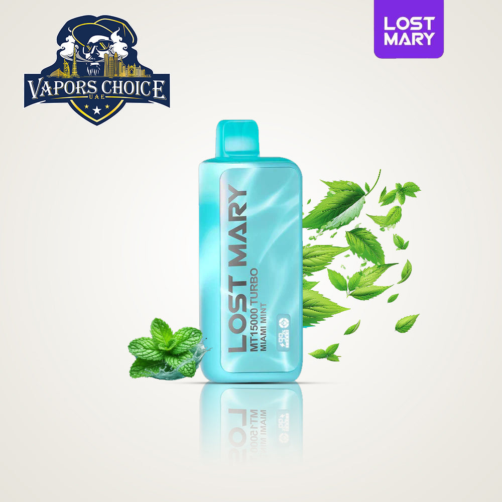LOST MARY MT15000 (50mg) 15000 PUFFS DISPOSABLE VAPE TURBO Miami Mint UAE Umm Al Quwain