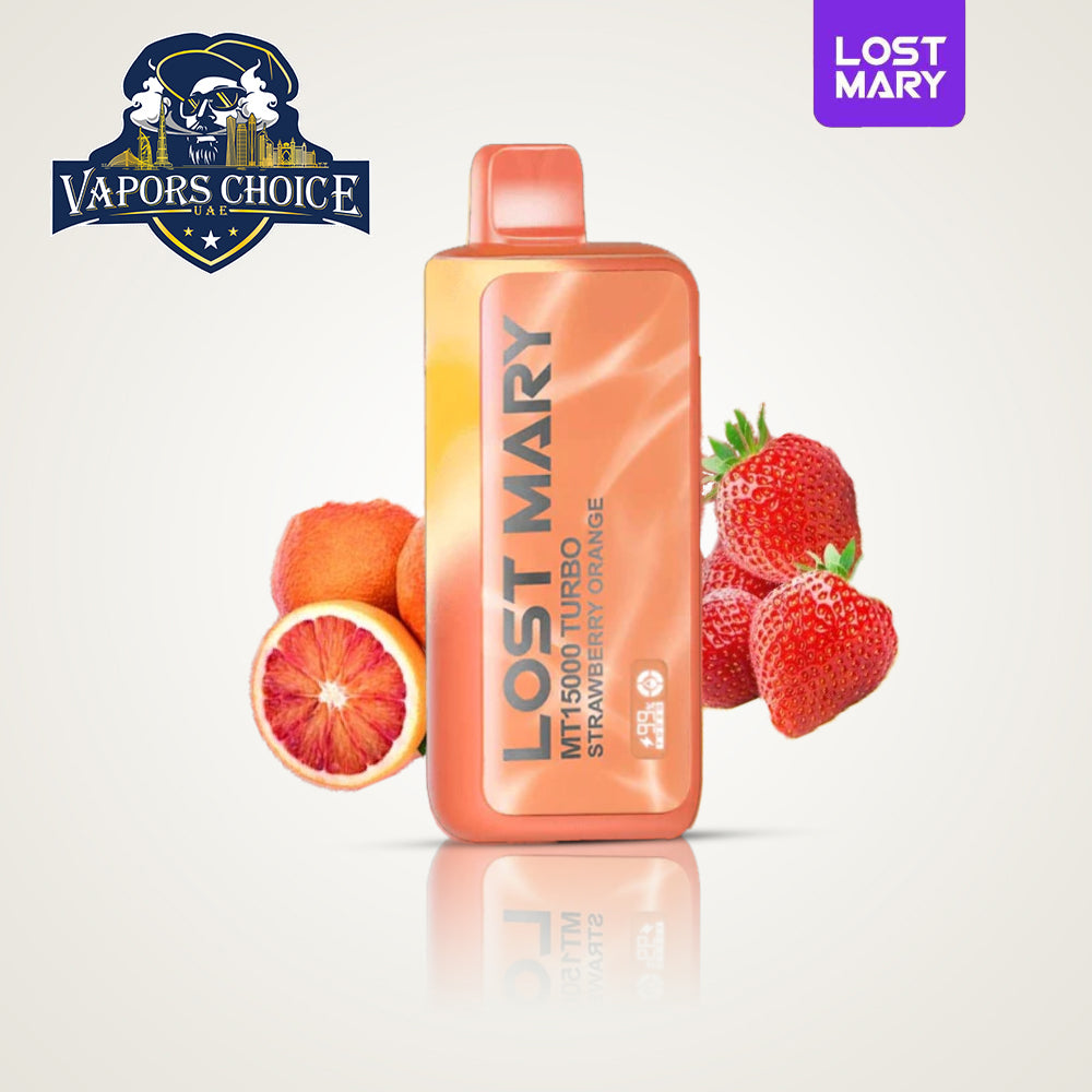 LOST MARY MT15000 (50mg) 15000 PUFFS DISPOSABLE VAPE TURBO Strawberry Orange UAE Ajman