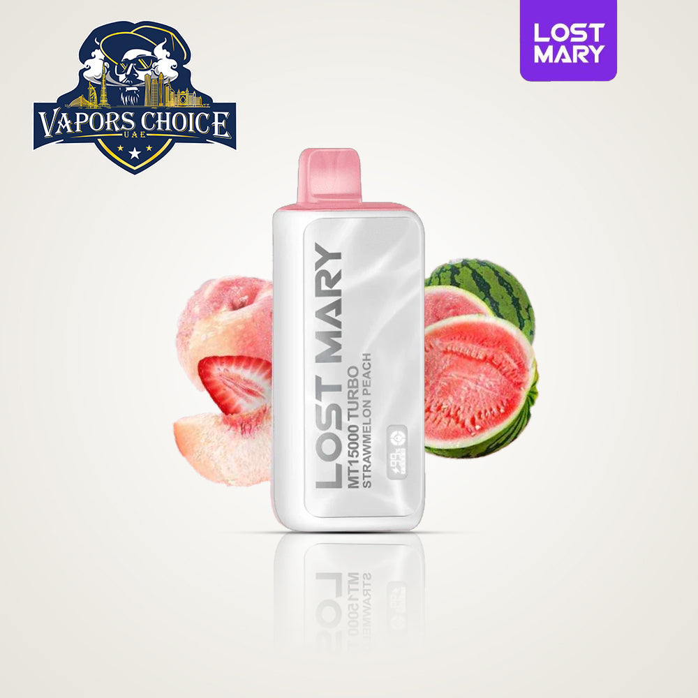 LOST MARY MT15000 (50mg) 15000 PUFFS DISPOSABLE VAPE TURBO Strawmelon Peach UAE Sharajah