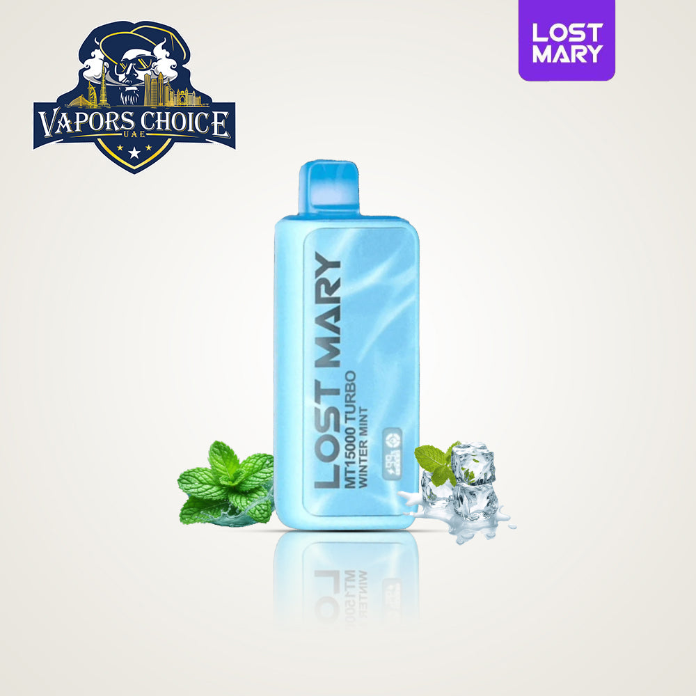 LOST MARY MT15000 (50mg) 15000 PUFFS DISPOSABLE VAPE TURBO Winter Mint UAE Ras Al Khaimah