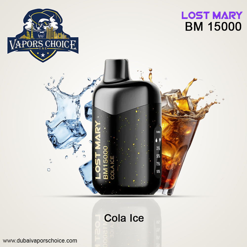 LOST MARY 15K Puffs Disposable Vape BM15000 TURBO-50mg Cola Ice UAE Abu Dhabi