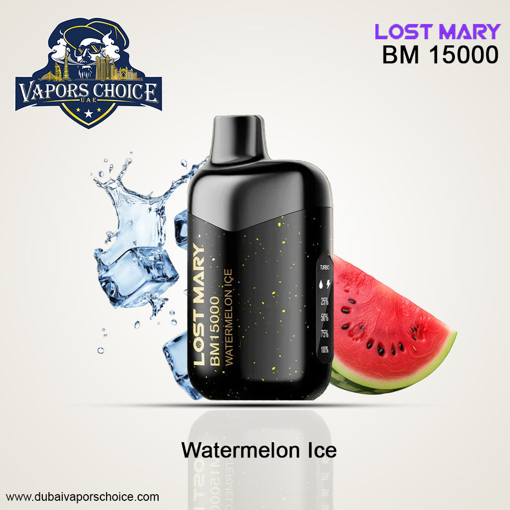 LOST MARY 15K Puffs Disposable Vape BM15000 TURBO-50mg Watermelon Ice UAE Abu Dhabi