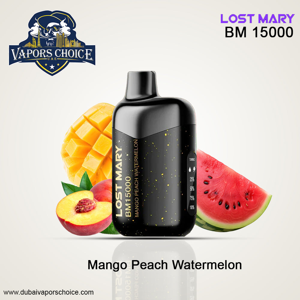 LOST MARY 15K Puffs Disposable Vape BM15000 TURBO 50mg Mango Peach Watermelon UAE Abu Dhabi & Al Ain
