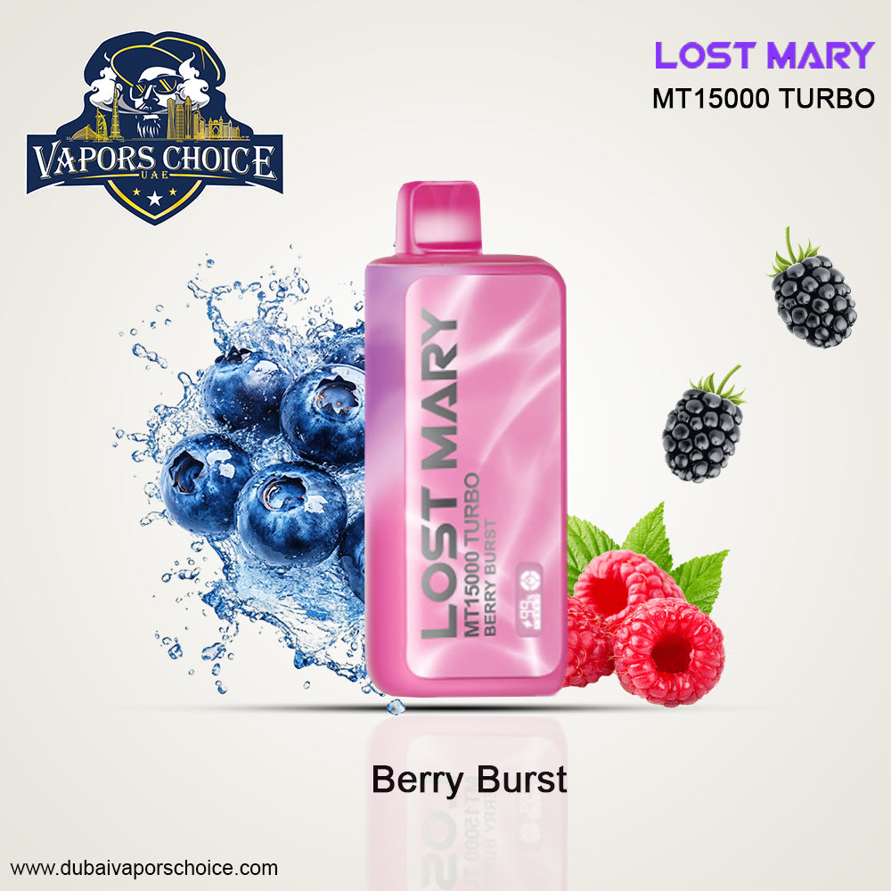 LOST MARY MT15000 (50mg) 15000 PUFFS DISPOSABLE VAPE TURBO Berry Burst UAE Dubai