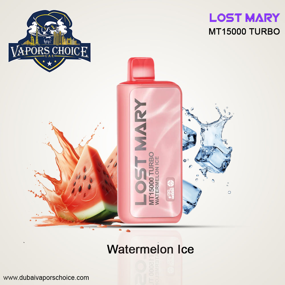 LOST MARY MT15000 (50mg) 15000 PUFFS DISPOSABLE VAPE TURBO Watermelon Ice UAE Sharjah & Ajman