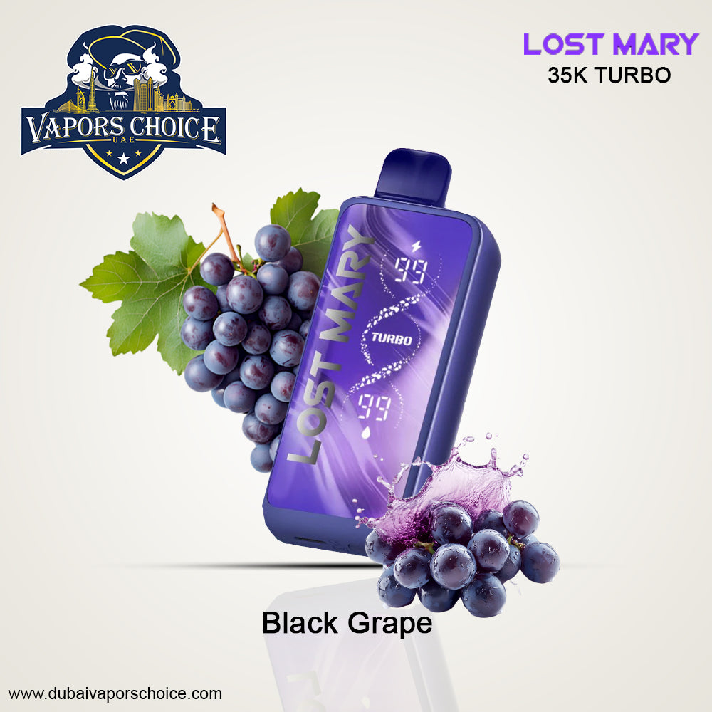 LOST MARY MT35000 35K Puffs Disposable Vape–20mg&50mg Black Grape UAE Abu Dhabi