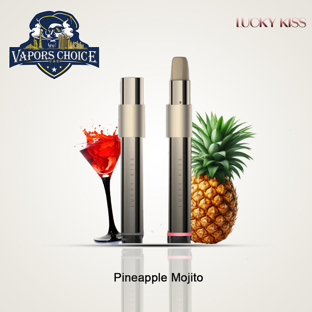 LUCKY KISS Disposable Vape for Females LK600 with 20mg Nicotine Pineapple Mojito UAE Abu Dhabi & Al Sharjah