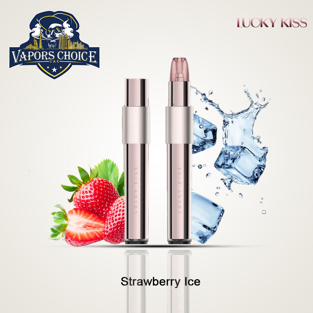LUCKY KISS Disposable Vape for Females LK600 with 20mg Nicotine Strawberry Ice UAE Abu Dhabi & Ras Al-Khaimah