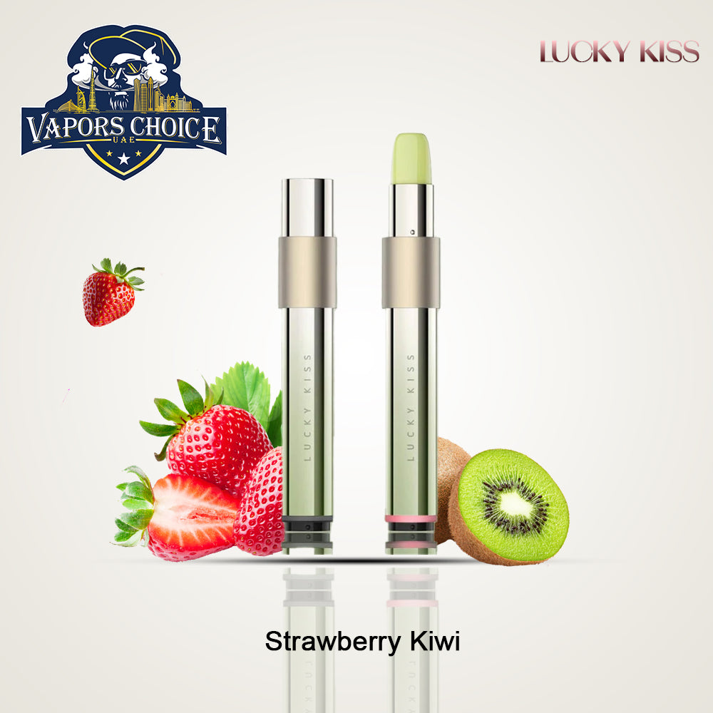 LUCKY KISS Disposable Vape for Females LK600 with 20mg Nicotine Strawberry Kiwi UAE Abu Dhabi & Fujairah