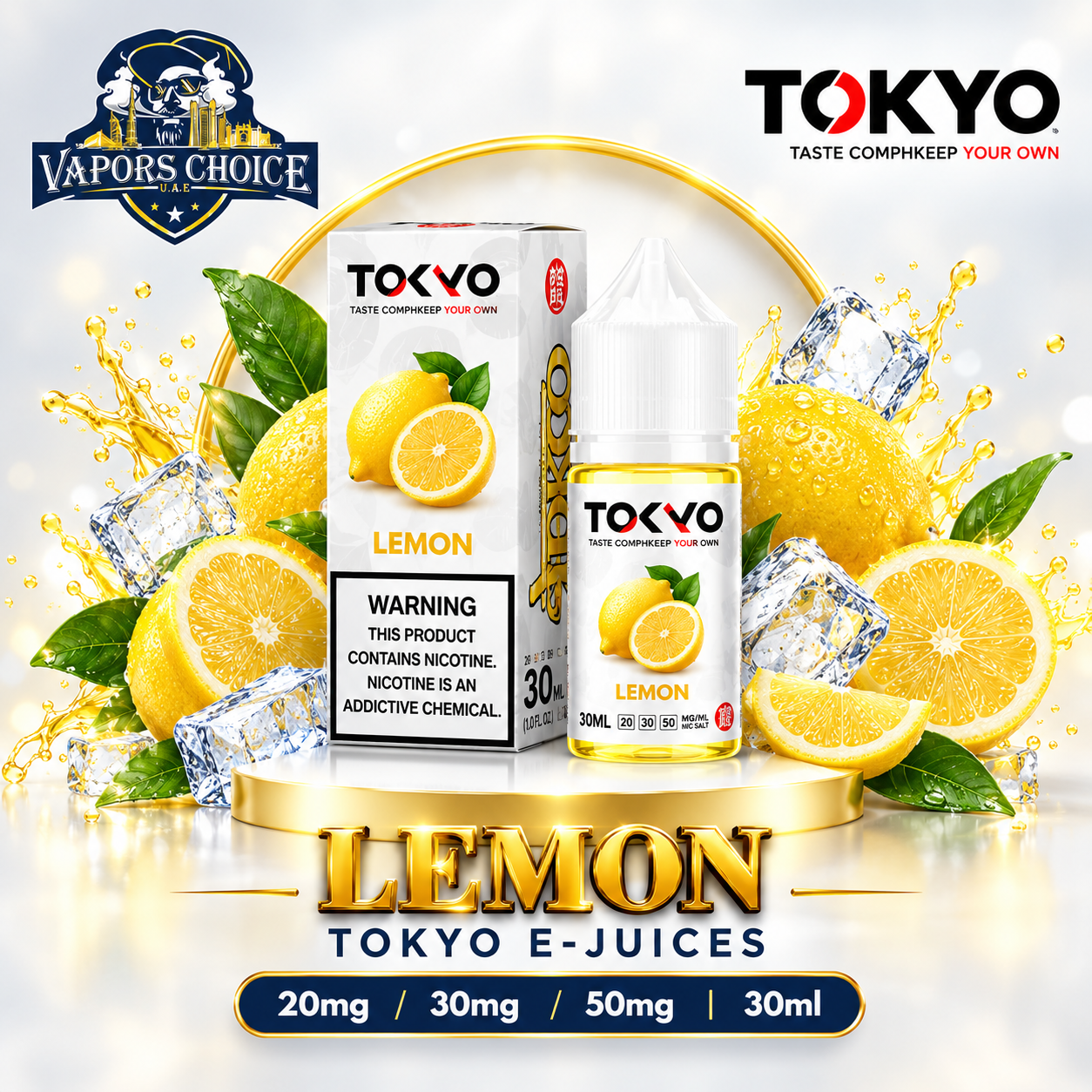 TOKYO E-JUICES SALTNIC 30ML – Classic Series & Lemon & UAE & Sharjah