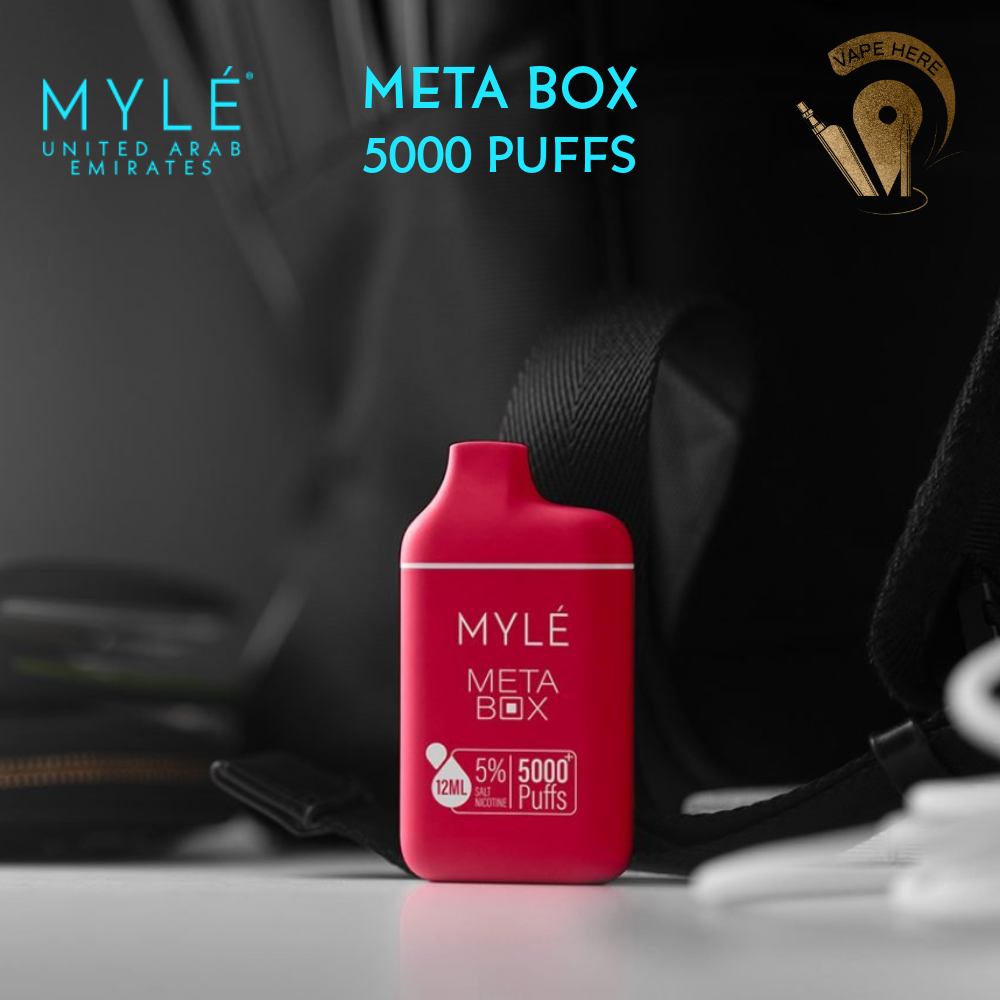 MYLE META BOX DISPOSABLE VAPE 5000 PUFFS Red Apple UAE Abu Dhabi