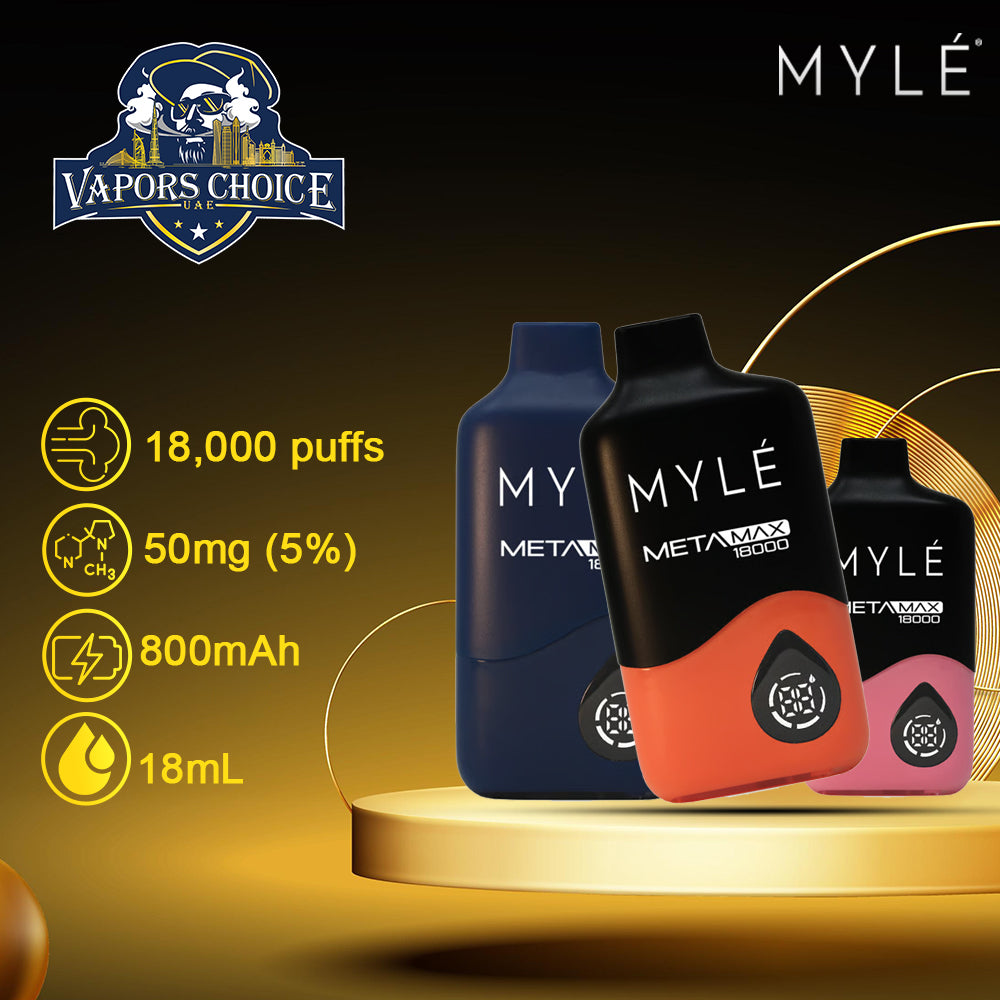 MYLE META MAX 18K PUFFS—DISPOSABLE VAPE 2end UAE Abu Dhabi