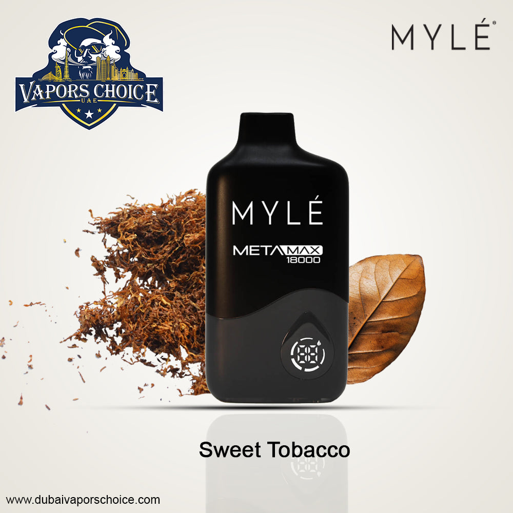 MYLE META MAX 18K PUFFS-DISPOSABLE VAPE Sweet Tobacco UAE Abu dhabi
