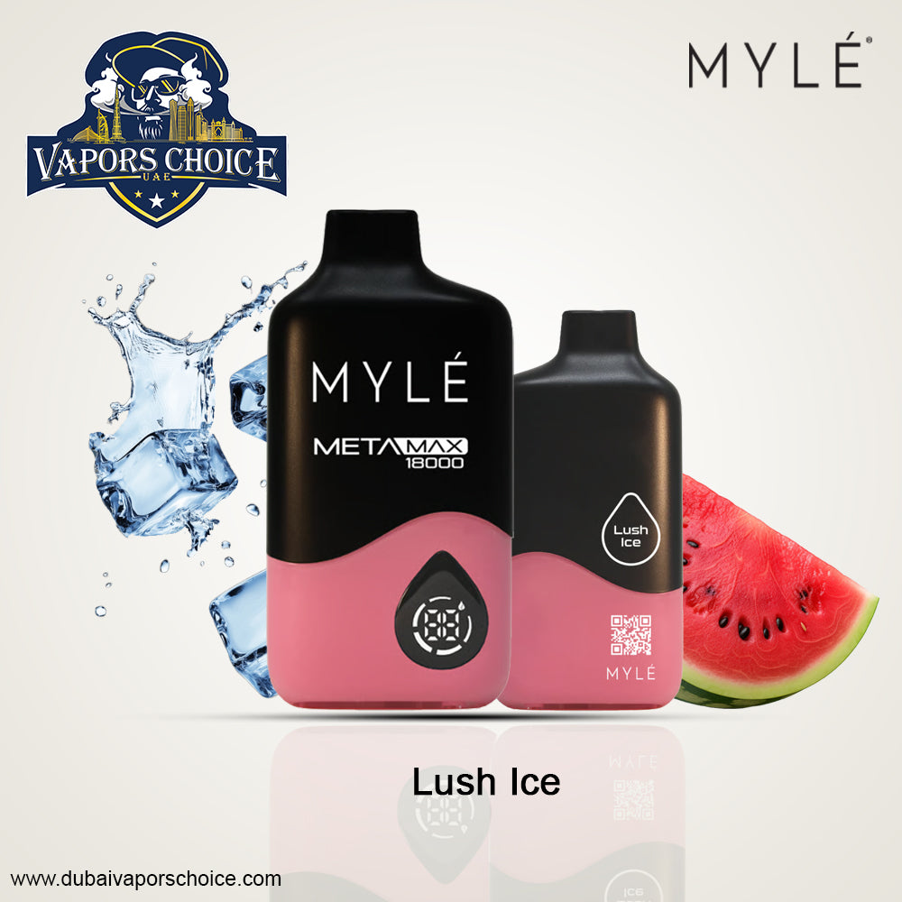 MYLE META MAX 18K PUFFS DISPOSABLE VAPE Lush Ice UAE Dubai
