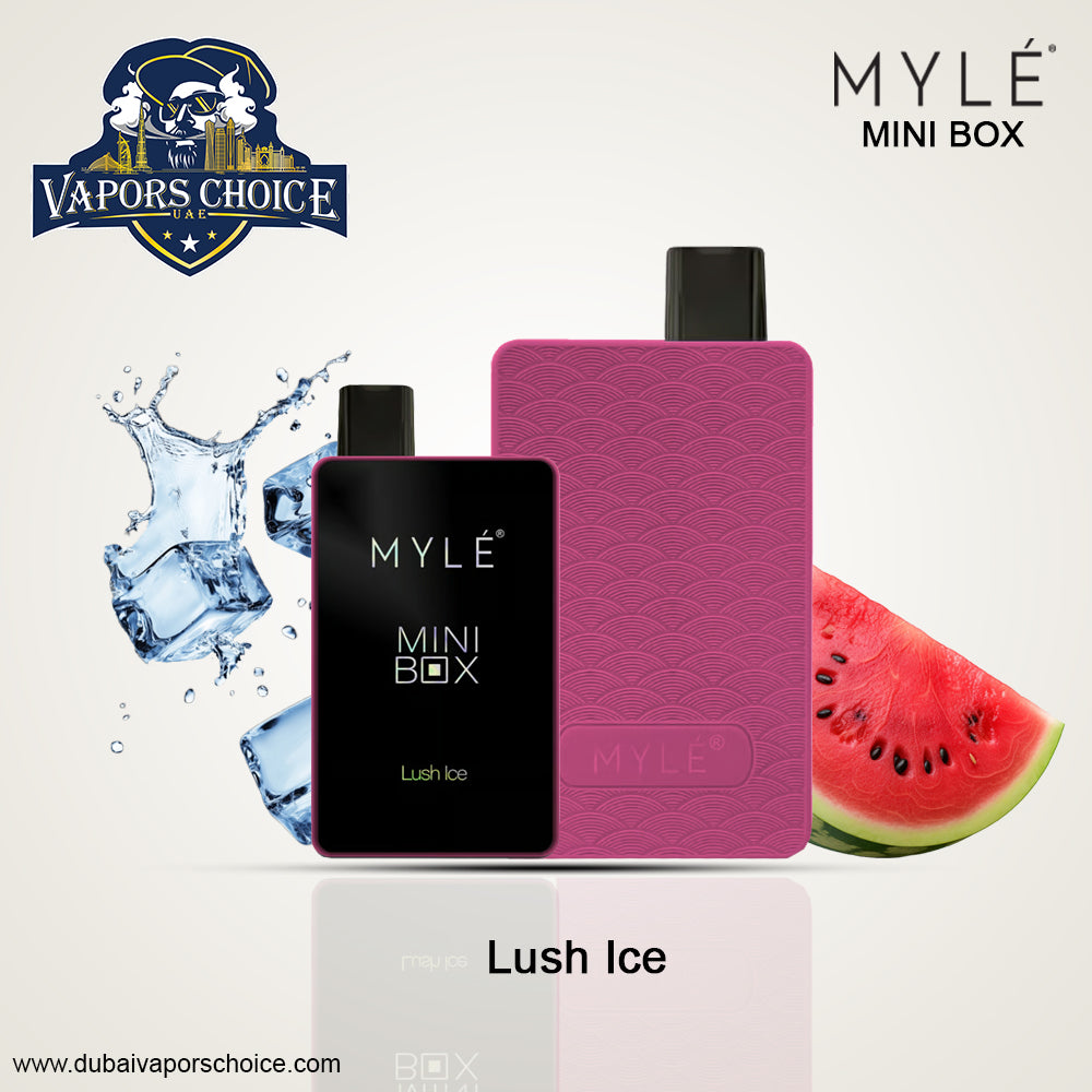 MYLE MINI BOX 1500 PUFFS DISPOSABLE VAPE (20mg Nicotine) Lush Ice UAE Abu Dhabi  Ajman
