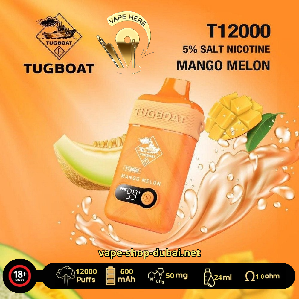 Tugboat T12000 Disposable Vape mango melon UAE Dubai Abu Dhabi