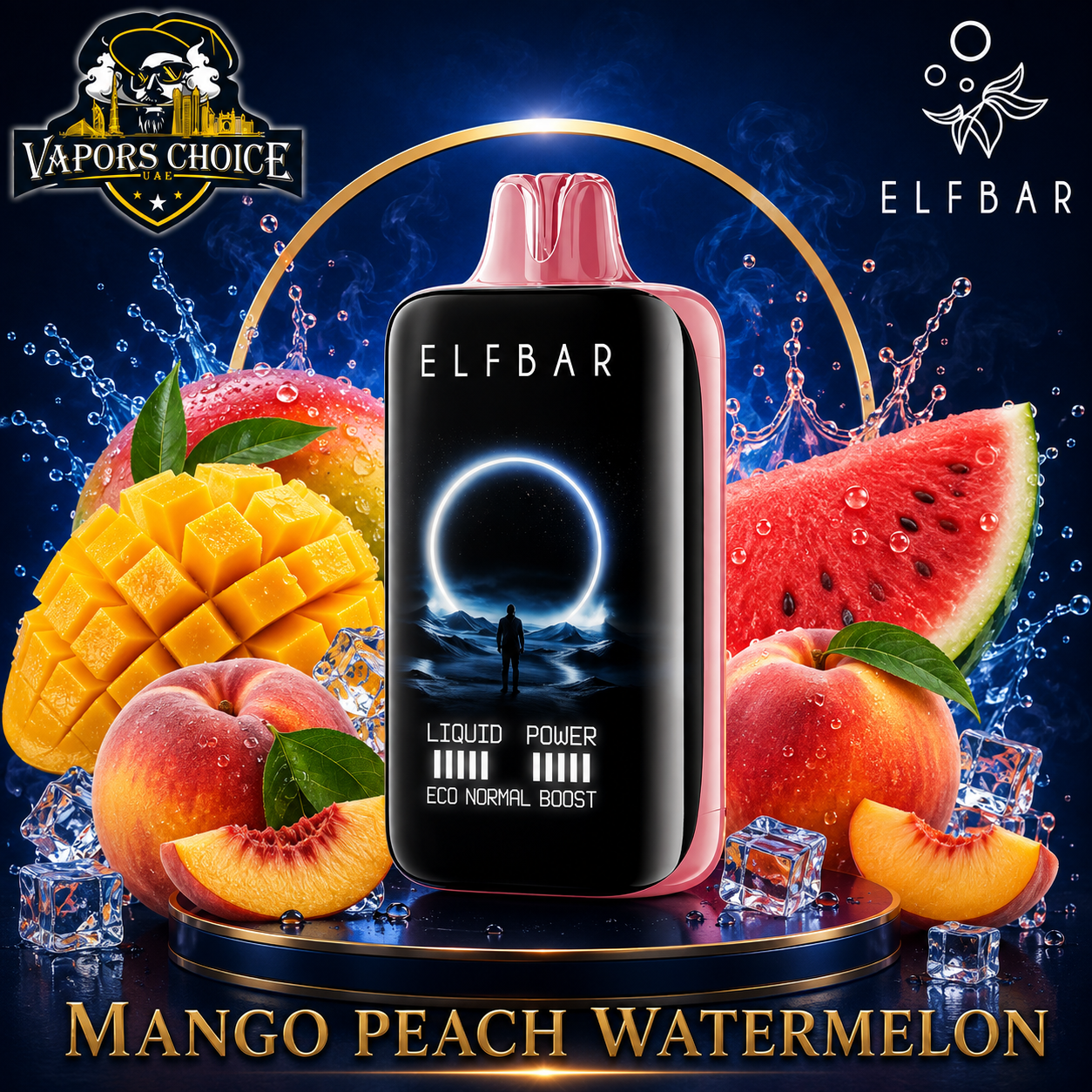 ELF BAR MOONNIGHT 40K Puffs – Disposable Vape & Mango Peach Watermelon & UAE & Sharjah