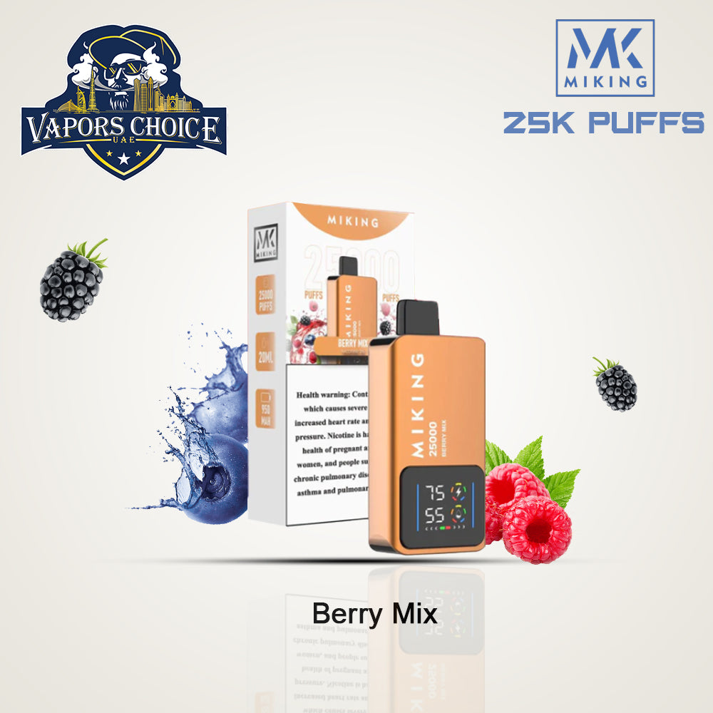 Miking 25000 Puffs Disposable Vape 20mg Nicotine Berry Mix UAE Abu Dhabi