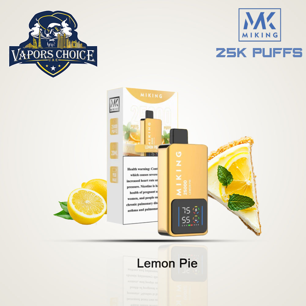 Miking 25000 Puffs Disposable Vape 20mg Nicotine Lemon Pie UAE Abu Dhabi & Ajman