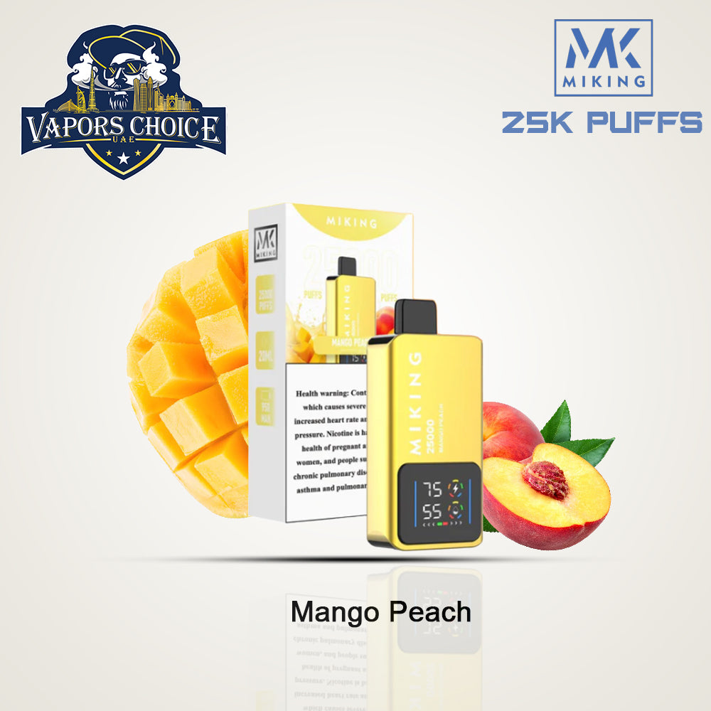 Miking 25000 Puffs Disposable Vape 20mg Nicotine Mango Peach UAE Abu Dhabi & Sharjah