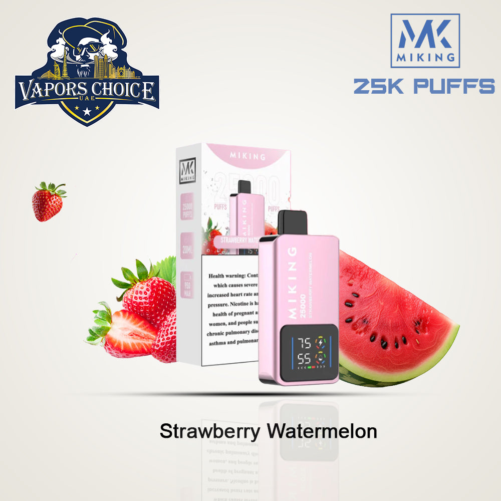 Miking 25000 Puffs Disposable Vape 20mg Nicotine Strawberry Watermelon UAE Dubai & Al Ain