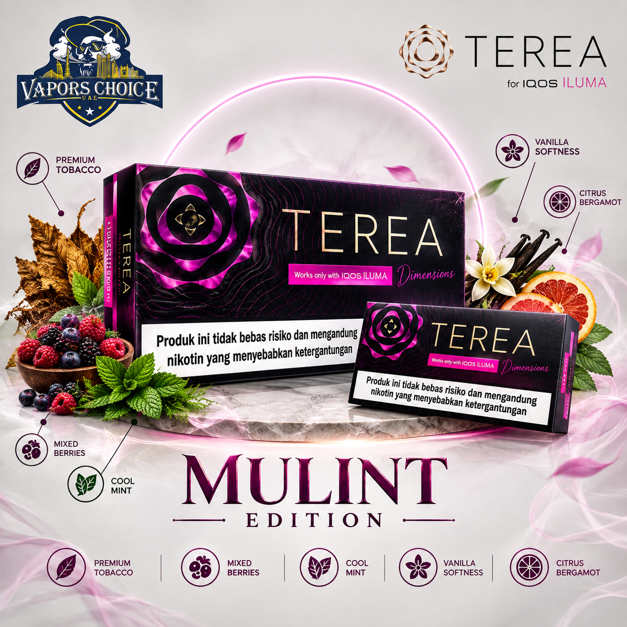 IQOS TEREA Sticks Indonesia (10 Packs) & Mulint Edition & UAE & Umm Al Quwain