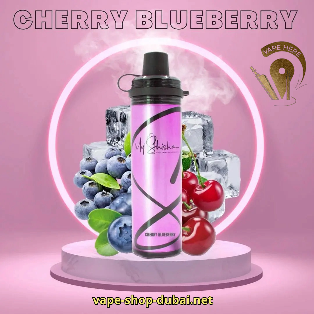 MY SHISHA DTL 2400 PUFFS DISPOSABLE VAPE (3MG) Cherry Blueberry UAE Dubai