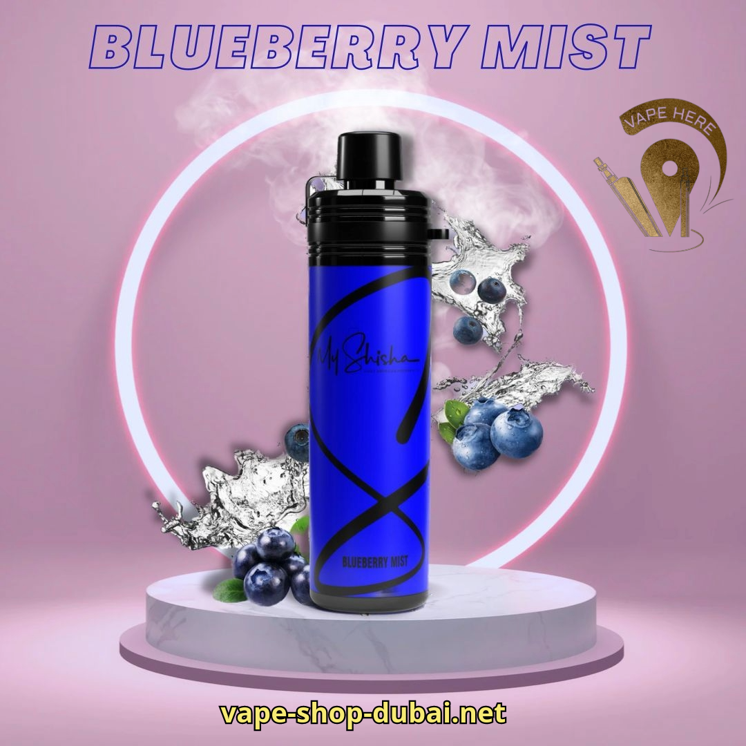 MY SHISHA DTL 2400 PUFFS DISPOSABLE VAPE (3MG) Blueberry Mist UAE Dubai