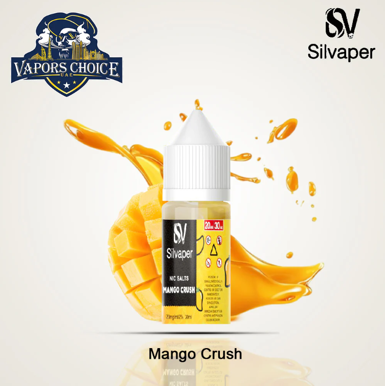 New Silvaper 20mg - Salt Nic 30ml E-Liquid Mango Crush UAE Abu Dhabi