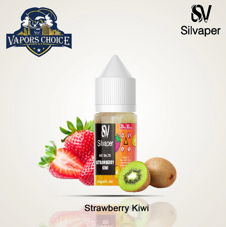 New Silvaper 20mg - Salt Nic 30ml E-Liquid Strawberry Kiwi UAE Abu Dhbai