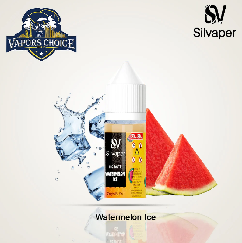 New Silvaper 20mg - Salt Nic 30ml E-Liquid Watermelon Ice UAE Abu Dhabi
