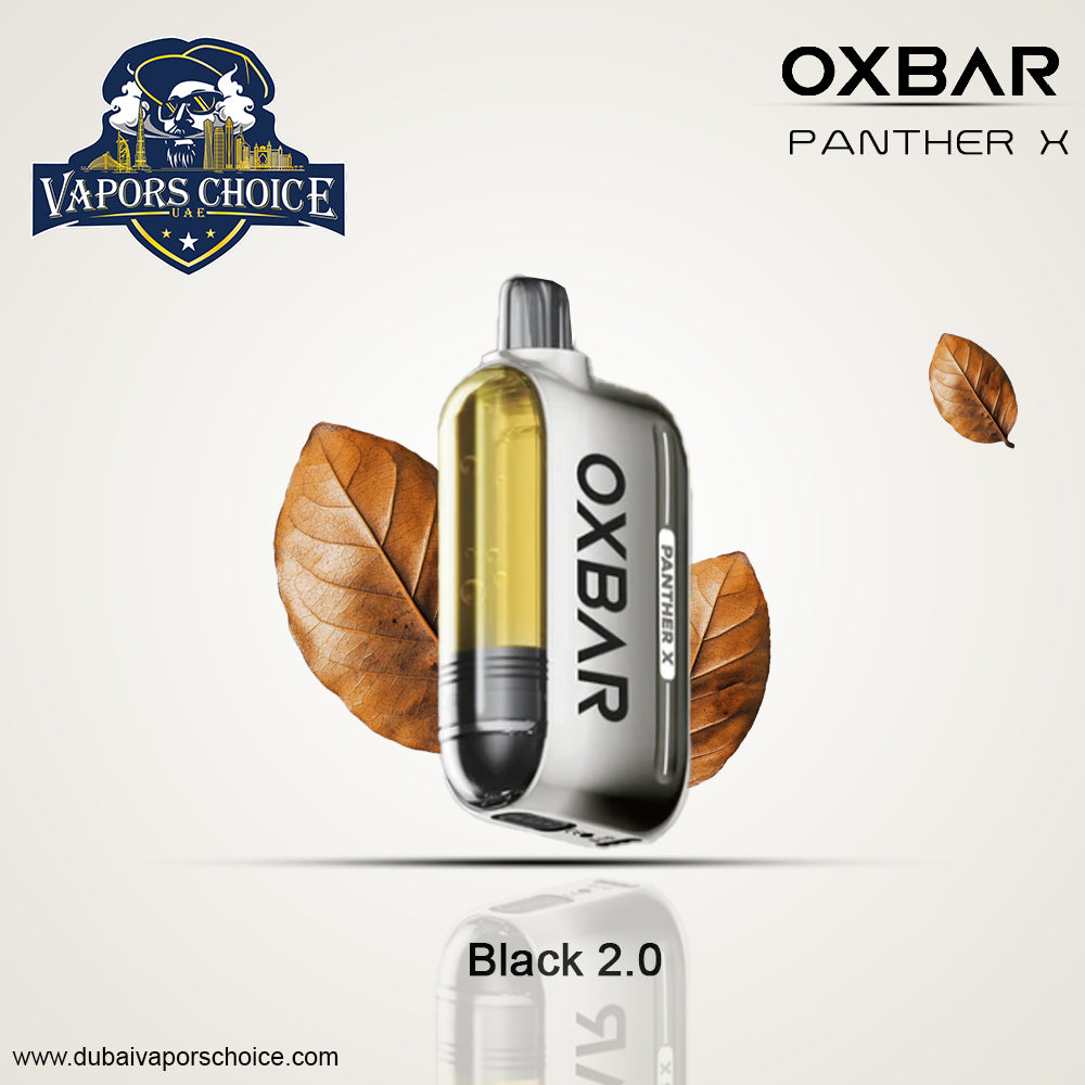 OXBAR X Panther X 50K PUFFS DISPOSABLE VAPE Nicotine Boost Black 2.0 UAE Abu Dhabi