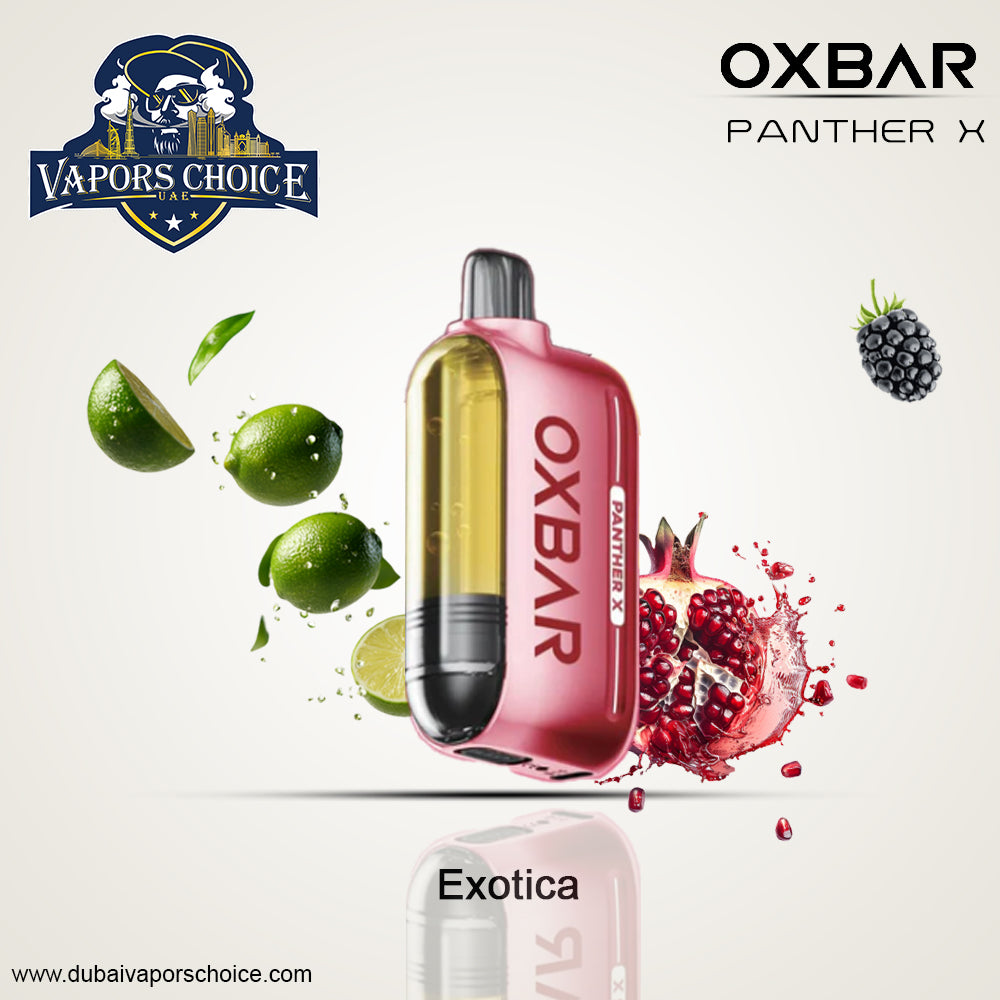 OXBAR X Panther X 50K PUFFS DISPOSABLE VAPE Nicotine Boost Exotica UAE Abu Dhabi & Ajman