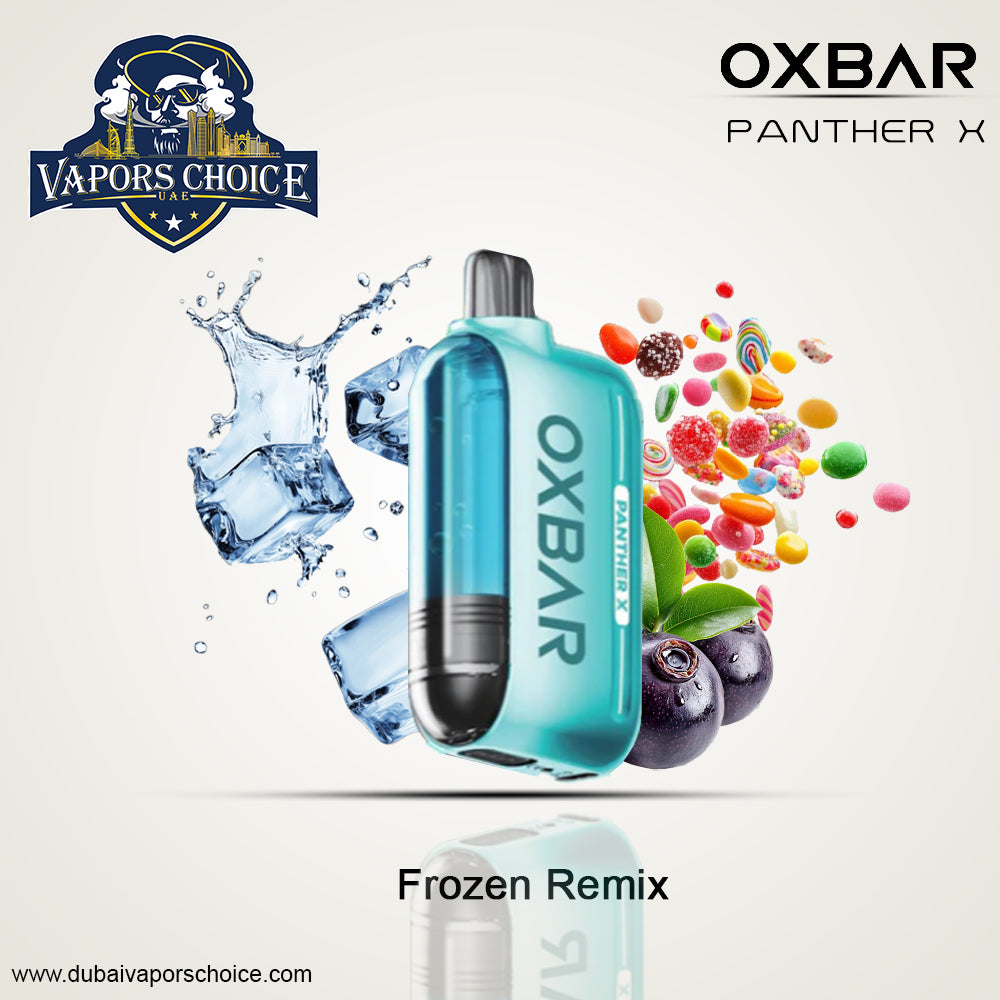 OXBAR X Panther X 50K PUFFS DISPOSABLE VAPE Nicotine Boost Frozen Remix UAE Abu Dhabi & Al Sharjah