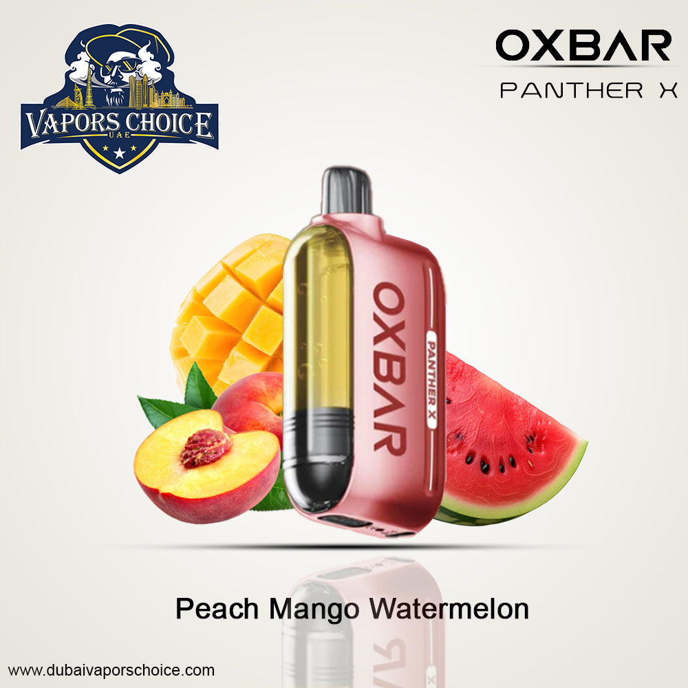 OXBAR X Panther X 50K PUFFS DISPOSABLE VAPE Nicotine Boost Peach Mango Watermelon UAE Abu Dhabi & Ras Al-Khaimah