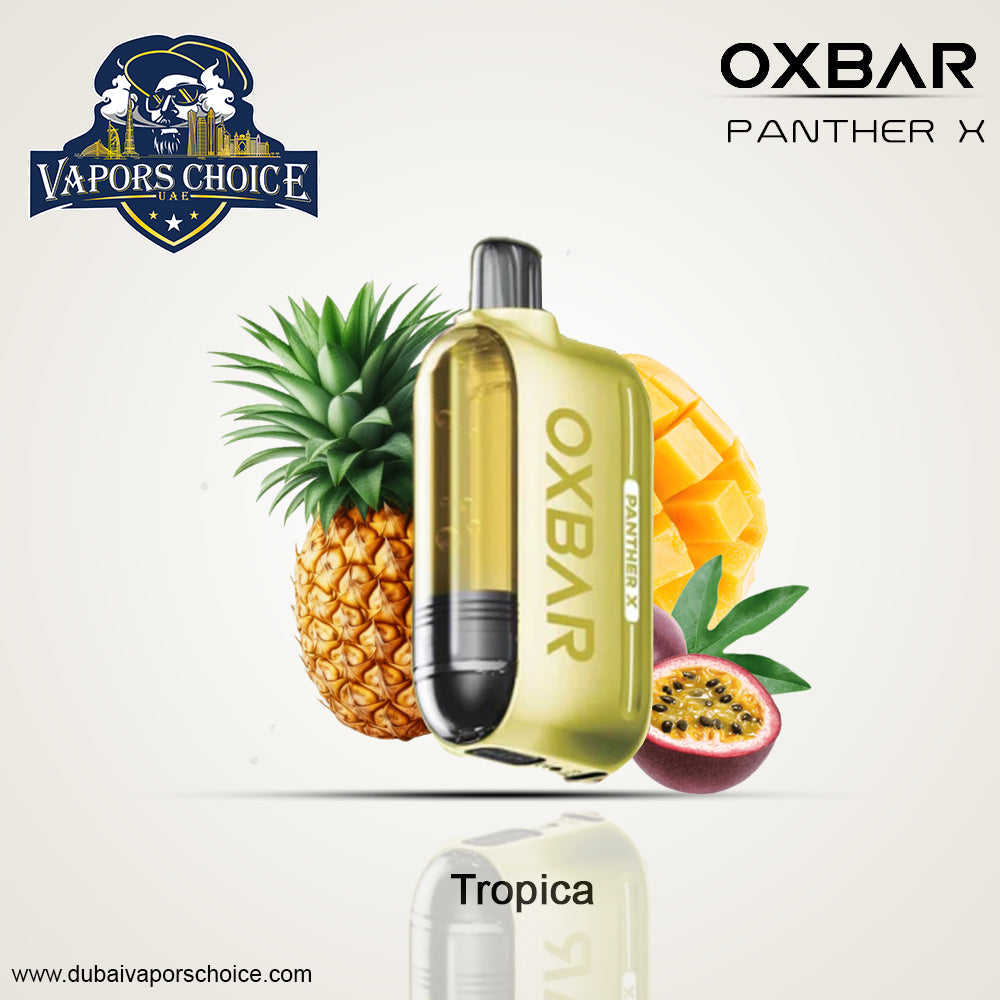 OXBAR X Panther X 50K PUFFS DISPOSABLE VAPE Nicotine Boost Tropica UAE Dubai & Abu Dhabi