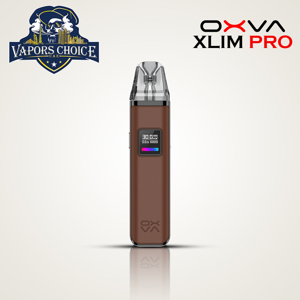 OXVA Xlim Pro Vape Kit 1000mAh Brown Leather UAE Ras Al Khaimah